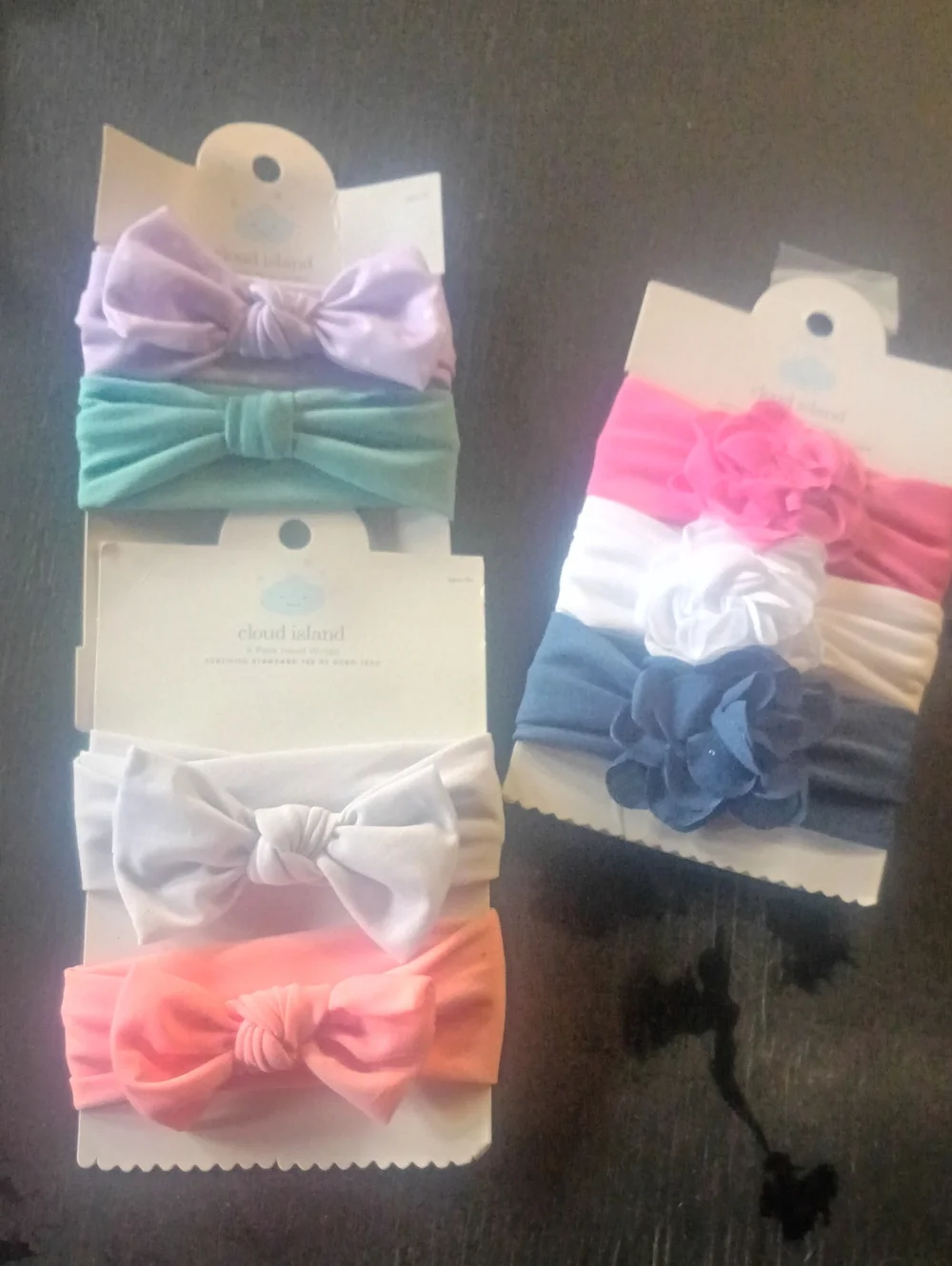 Cloud Island Kids Stretch Headband Set - Multicolor Bow & Flower Styles